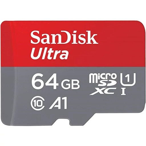 رم میکرو 64 گیگ با خشاب سن دیسک SanDisk Ultra C10 U1 1۰۰MBs with Adapter